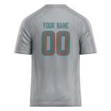 Custom Silver & Gray Colors Design Sports Football Jersey FT01MD070403