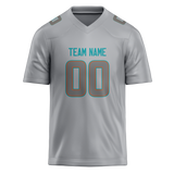 Custom Silver & Gray Colors Design Sports Football Jersey FT01MD070403