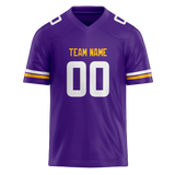 Custom Purple & White Colors Design Sports Football Jersey FT01MV012302