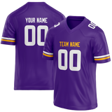 Custom Purple & White Colors Design Sports Football Jersey FT01MV012302