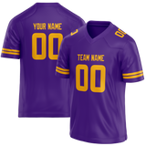 Custom Purple & Light Orange Colors Design Sports Football Jersey