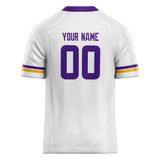 Custom White & Purple Colors Design Sports Football Jersey FT01MV030223