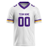 Custom White & Purple Colors Design Sports Football Jersey FT01MV030223