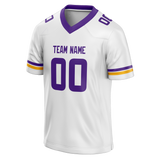 Custom White & Purple Colors Design Sports Football Jersey FT01MV030223