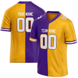 Custom Purple & Light Orange Colors Design Sports Football Jersey