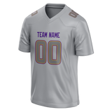 Custom Silver & Gray Colors Design Sports Football Jersey FT01MV050403