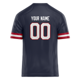 Custom Navy Blue & White Colors Design Sports Football Jersey FT01NEP011802