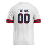 Custom White & Navy Blue Colors Design Sports Football Jersey FT01NEP020218