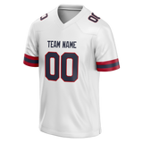 Custom White & Navy Blue Colors Design Sports Football Jersey FT01NEP020218