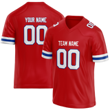 Custom Red & White Colors Design Sports Football Jersey