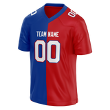 Custom Red & Royal Blue Colors Design Sports Football Jersey FT01NEP040919