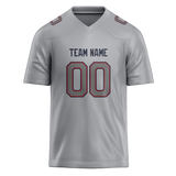 Custom Silver & Gray Colors Design Sports Football Jersey FT01NEP050403