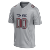 Custom Silver & Gray Colors Design Sports Football Jersey FT01NEP050403