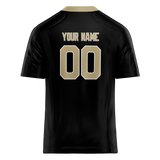 Custom Black & Cream Colors Design Sports Football Jersey FT01NOS010105