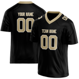 Custom Black & Cream Colors Design Sports Football Jersey FT01NOS010105