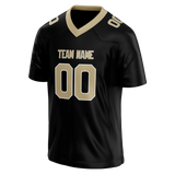 Custom Black & Cream Colors Design Sports Football Jersey FT01NOS010105