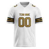 Custom White & Cream Colors Design Sports Football Jersey FT01NOS030205