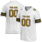 Custom White & Cream Colors Design Sports Football Jersey