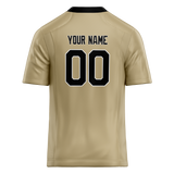 Custom Cream & Black Colors Design Sports Football Jersey FT01NOS040501