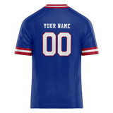 Custom Royal Blue & White Colors Design Sports Football Jersey FT01NYG011902