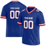 Custom Royal Blue & White Colors Design Sports Football Jersey FT01NYG011902