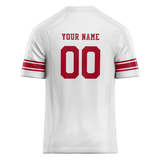 Custom White & Red Colors Design Sports Football Jersey FT01NYG030209