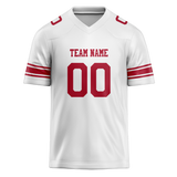 Custom White & Red Colors Design Sports Football Jersey FT01NYG030209