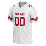 Custom White & Red Colors Design Sports Football Jersey FT01NYG030209