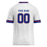 Custom White & Royal Blue Colors Design Sports Football Jersey FT01NYG040219