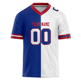 Custom Royal Blue & White Colors Design Sports Football Jersey FT01NYG061902