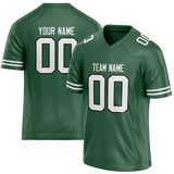 Custom Kelly Green & White Colors Design Sports Football Jersey