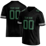 Custom Black & Kelly Green Colors Design Sports Football Jersey