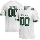 Custom White & Kelly Green Colors Design Sports Football Jersey