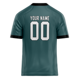 Custom Dark Aqua & White Colors Design Sports Football Jersey FT01PE011602