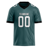 Custom Dark Aqua & White Colors Design Sports Football Jersey FT01PE011602