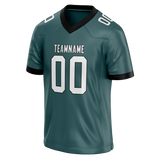 Custom Dark Aqua & White Colors Design Sports Football Jersey FT01PE011602