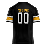 Custom Black & Yellow Colors Design Sports Football Jersey FT01PS010112