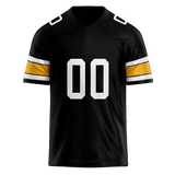 Custom Black & Yellow Colors Design Sports Football Jersey FT01PS010112