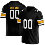 Custom Black & Yellow Colors Design Sports Football Jersey FT01PS010112