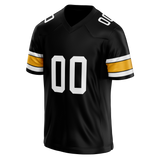 Custom Black & Yellow Colors Design Sports Football Jersey FT01PS010112