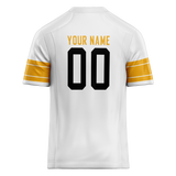 Custom White & Yellow Colors Design Sports Football Jersey FT01PS020212