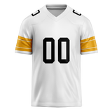 Custom White & Yellow Colors Design Sports Football Jersey FT01PS020212