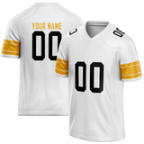 Custom White & Yellow Colors Design Sports Football Jersey FT01PS020212