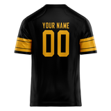 Custom Black & Yellow Colors Design Sports Football Jersey FT01PS030112