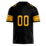 Custom Black & Yellow Colors Design Sports Football Jersey FT01PS030112