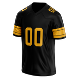 Custom Black & Yellow Colors Design Sports Football Jersey FT01PS030112