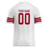 Custom White & Red Colors Design Sports Football Jersey FT01SF4020209