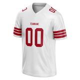 Custom White & Red Colors Design Sports Football Jersey FT01SF4020209