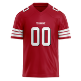 Custom Red & White Colors Design Sports Football Jersey FT01SF4040902