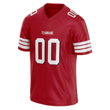 Custom Red & White Colors Design Sports Football Jersey FT01SF4040902